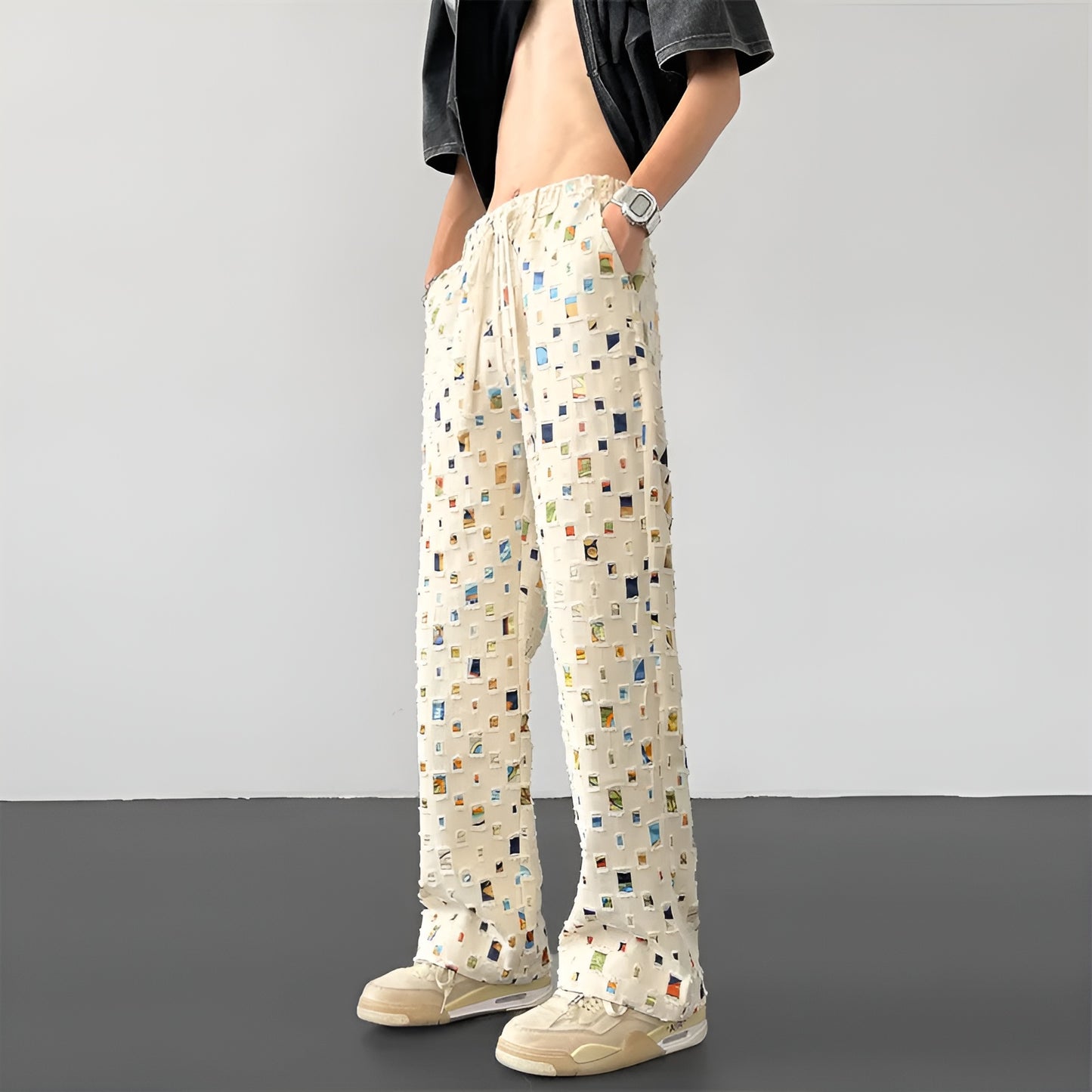 Cubism Patchwork Straight Fit Pants