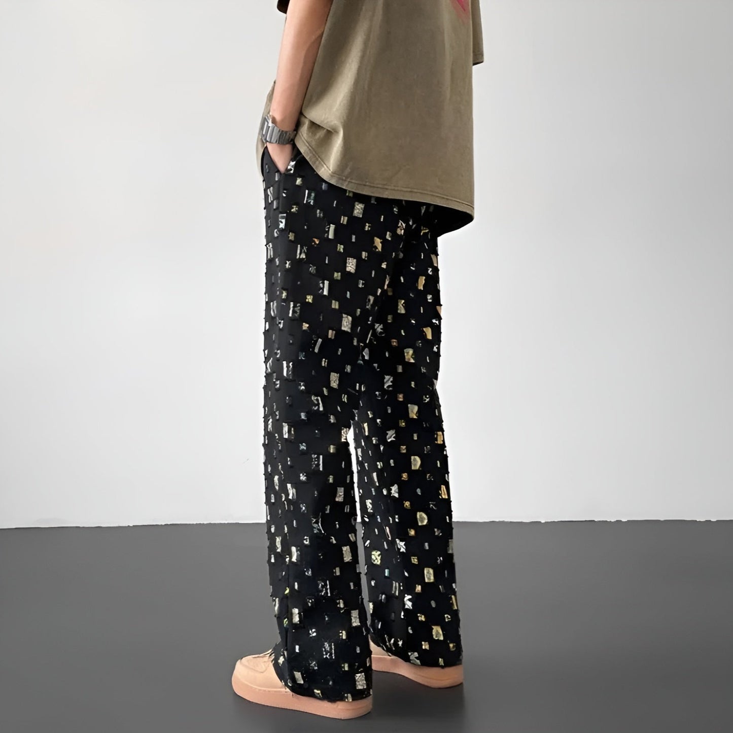 Cubism Patchwork Straight Fit Pants